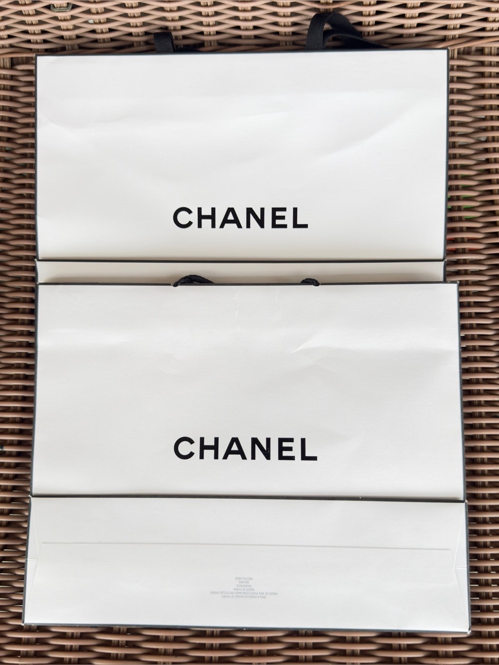 Two Small Chanel Shopping Bags